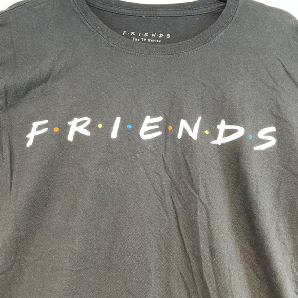 FRIENDS Graphic Logo T-shirt Black Unisex Size Large - Picture 6 of 8